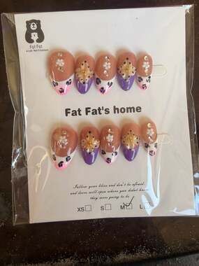 Fat Fat Acrylic Nail Extension Press-On Nails Size M